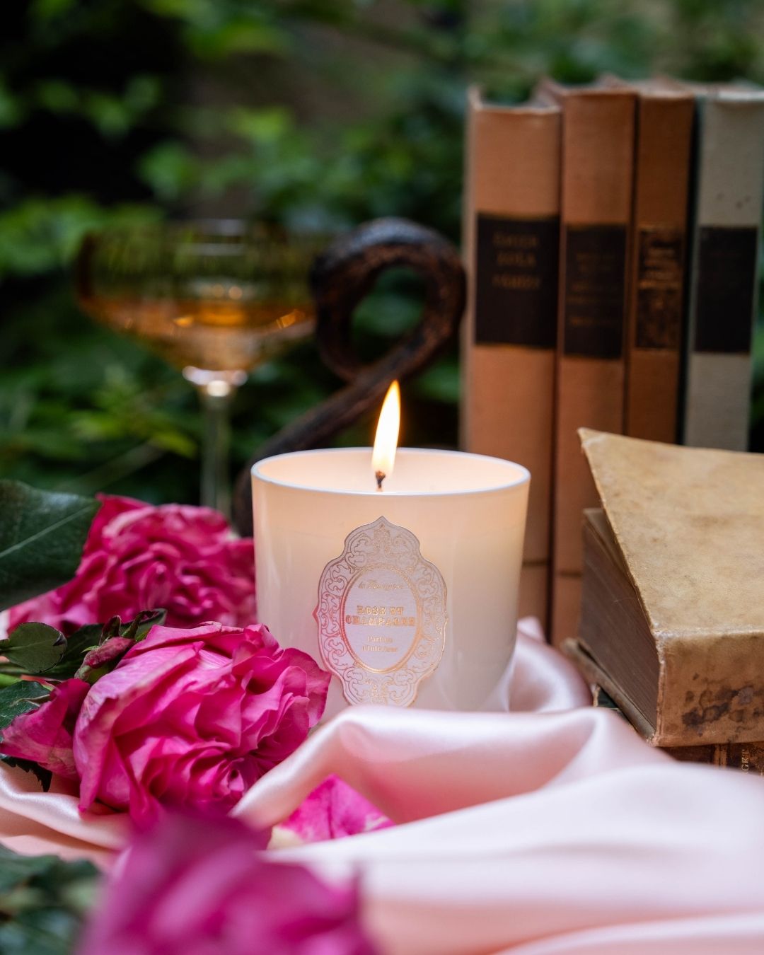 Rose & Champagne candle