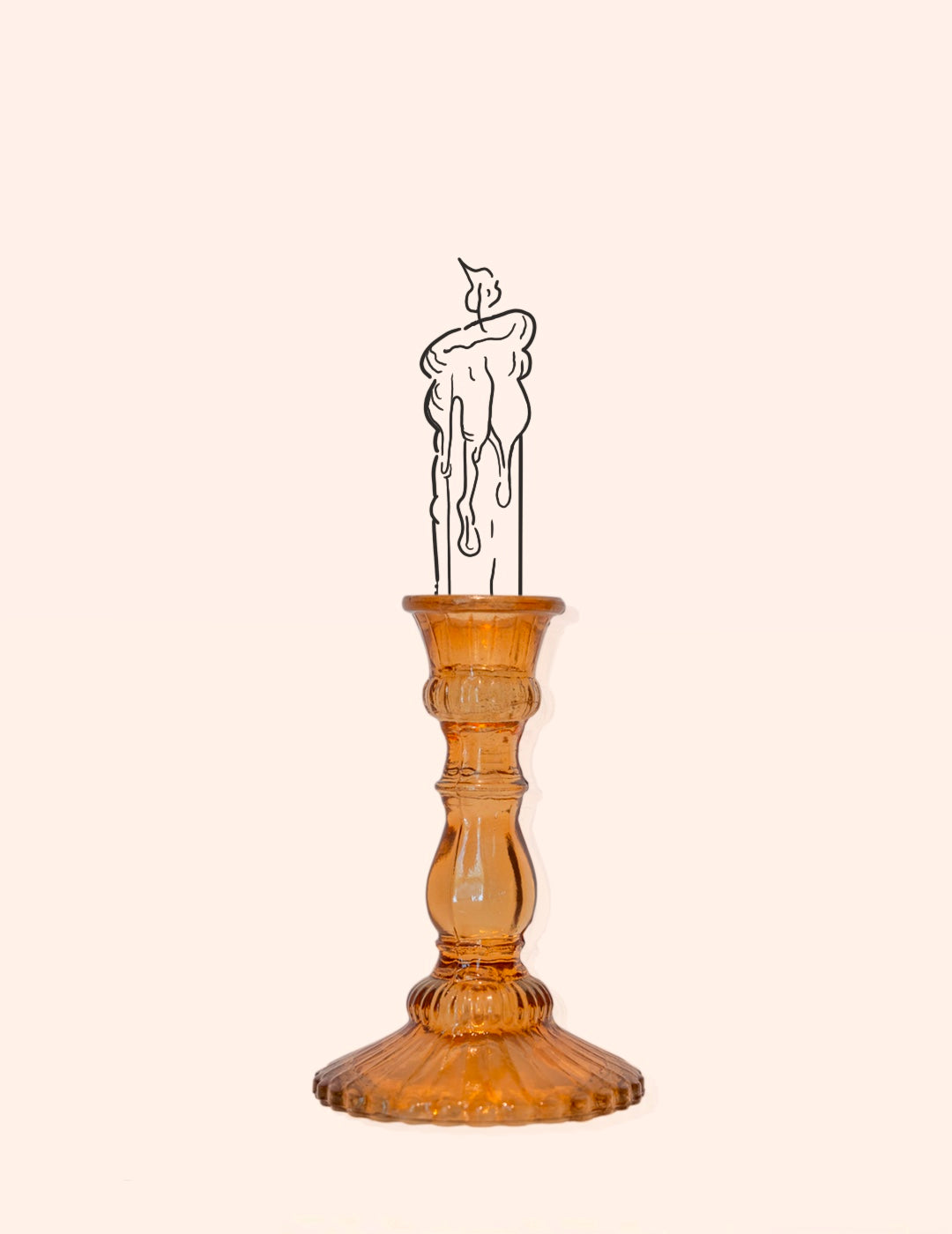 Candelabro in vetro colorato